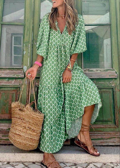 Bohemian Printed Maxi Dress