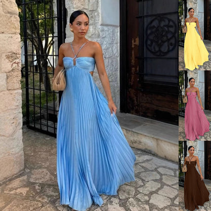 Elyra – Robe Plissée Élégance Soirée