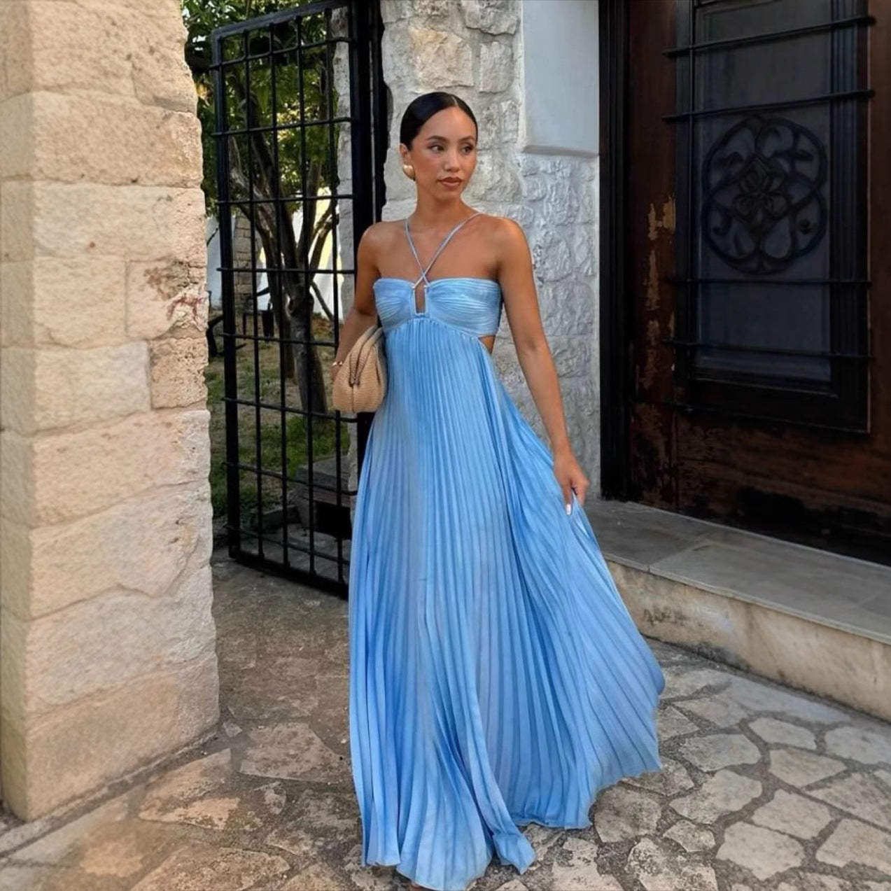 Elyra – Robe Plissée Élégance Soirée