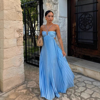 Elyra – Robe Plissée Élégance Soirée