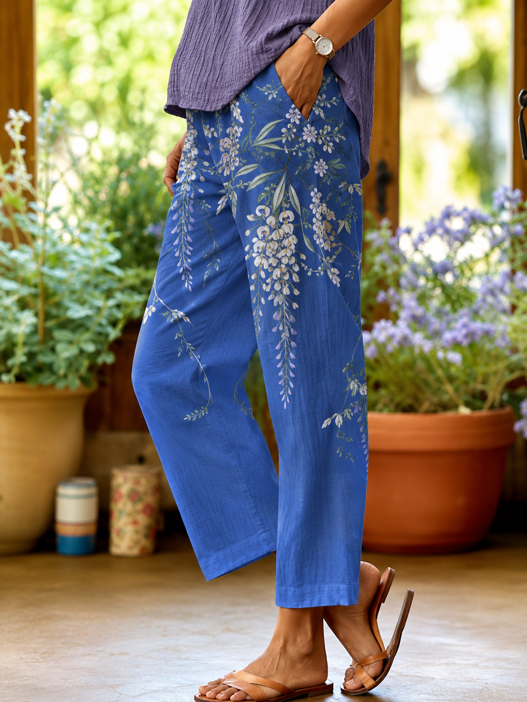 Sorelia™ | Pantalon Bohème Fleuri