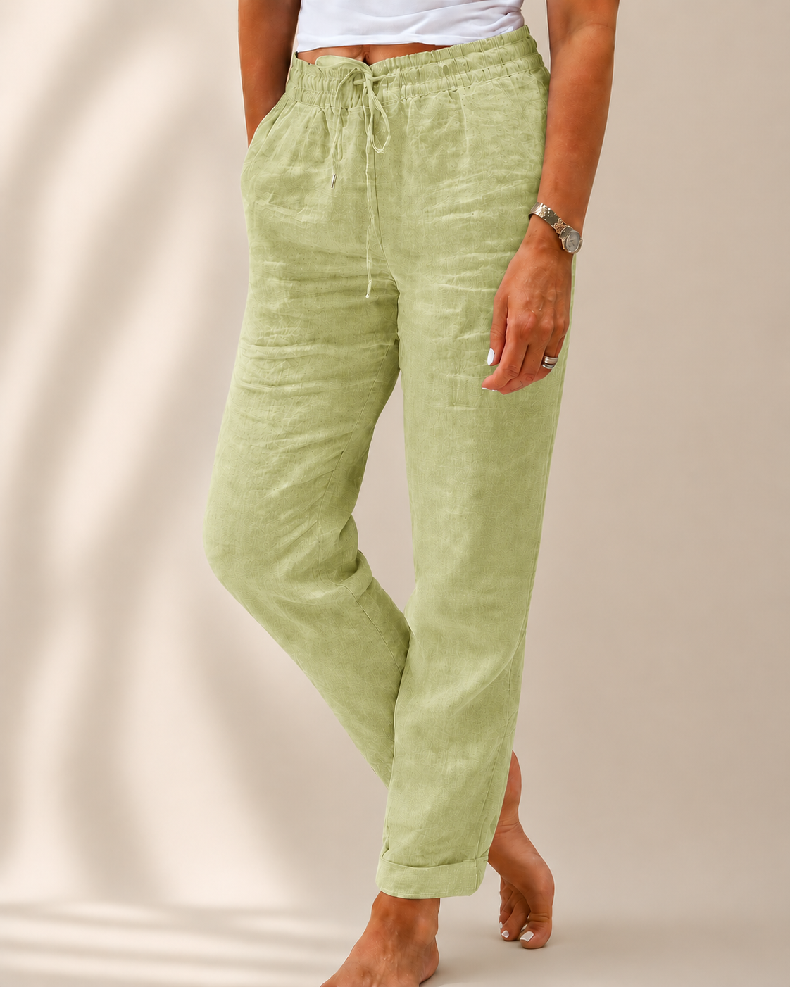 Élina – Pantalon Lin & Coton