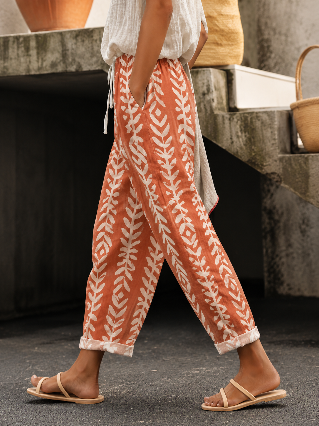 Sorelia™ | Pantalon Bohème Fleuri