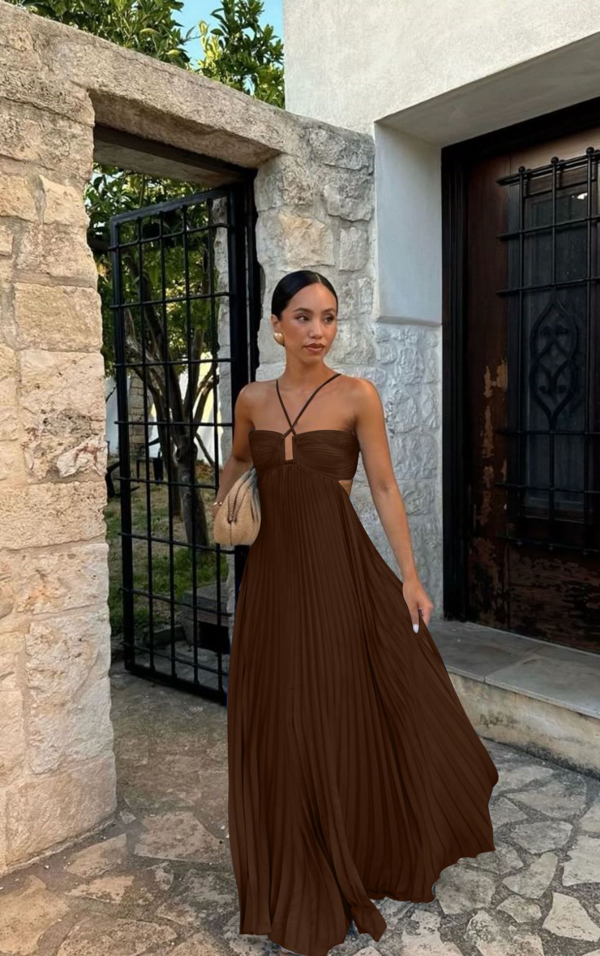 Elyra – Robe Plissée Élégance Soirée