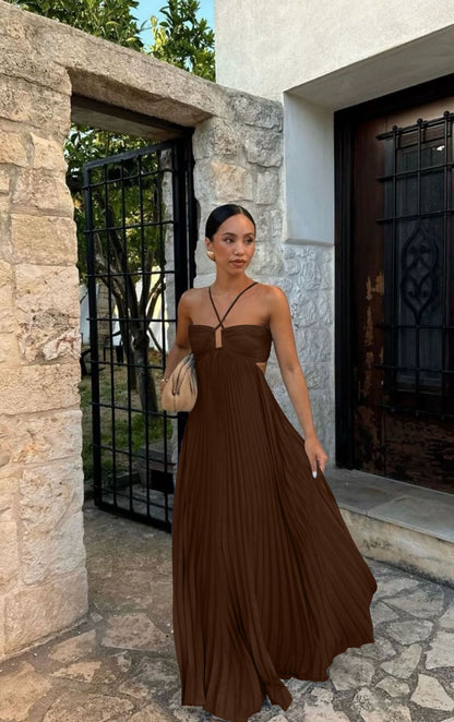 Elyra – Robe Plissée Élégance Soirée