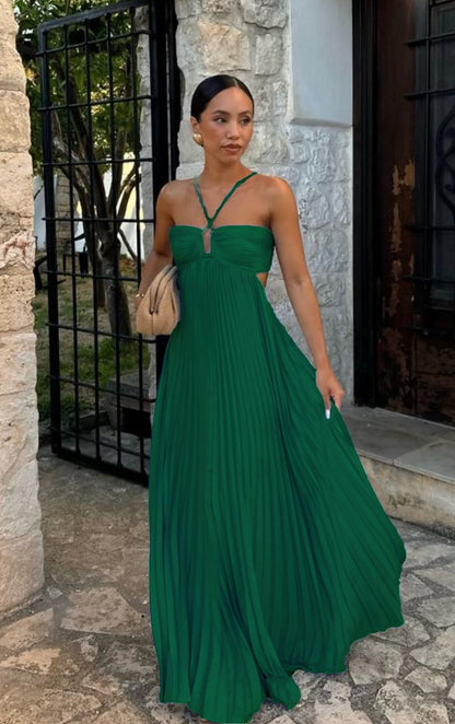 Elyra – Robe Plissée Élégance Soirée
