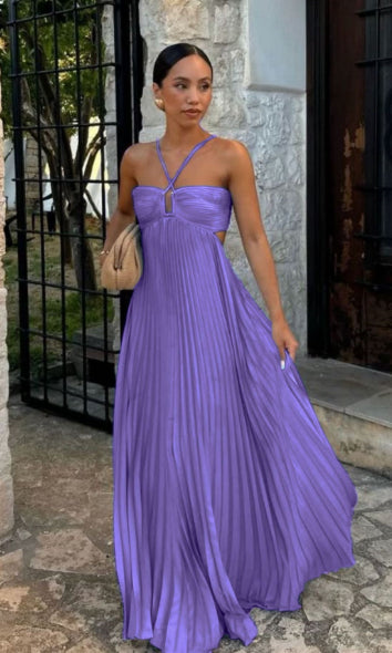 Elyra – Robe Plissée Élégance Soirée