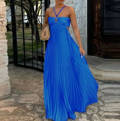 Elyra – Robe Plissée Élégance Soirée