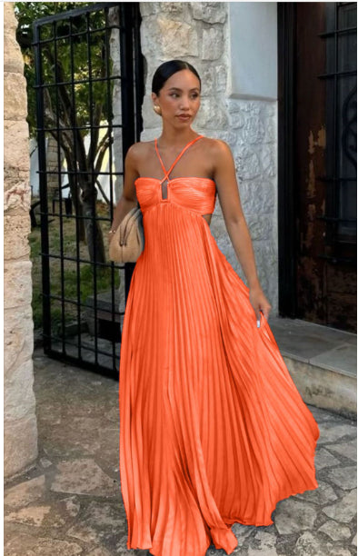 Elyra – Robe Plissée Élégance Soirée