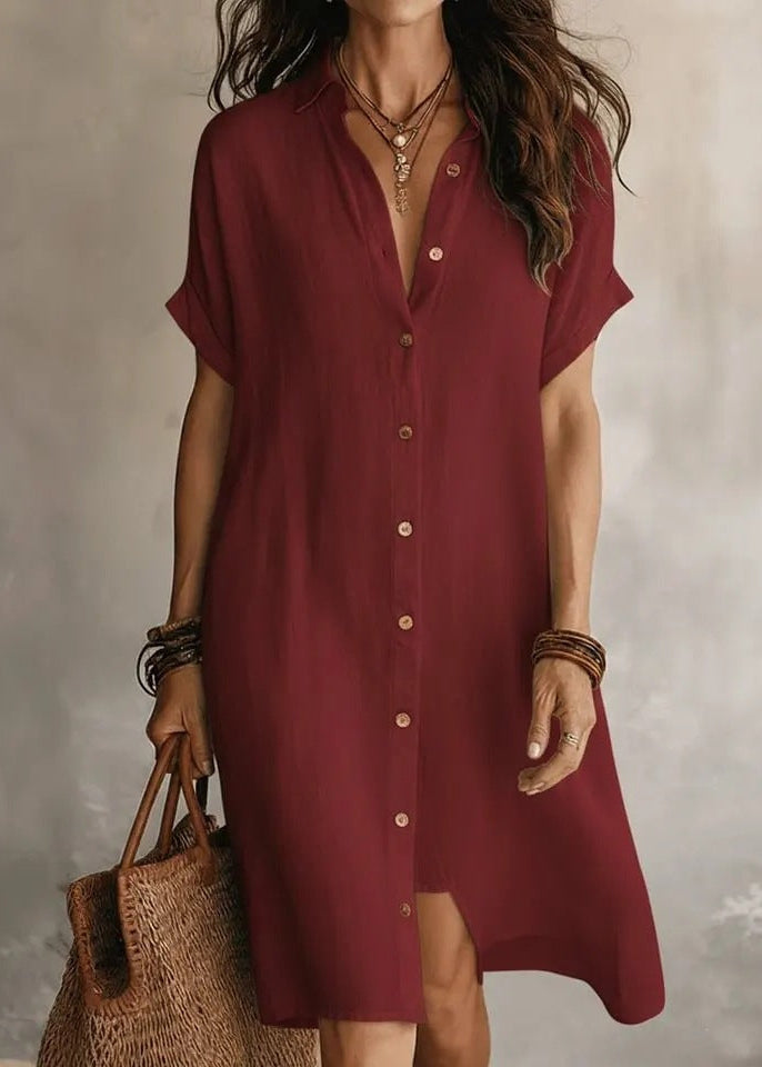 Noélia - Robe Chemise Minimaliste