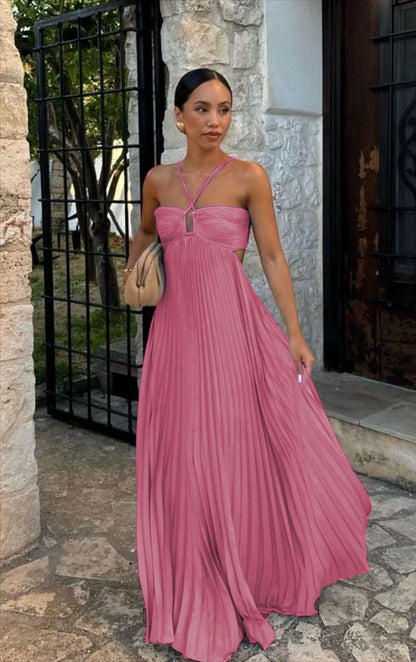 Elyra – Robe Plissée Élégance Soirée