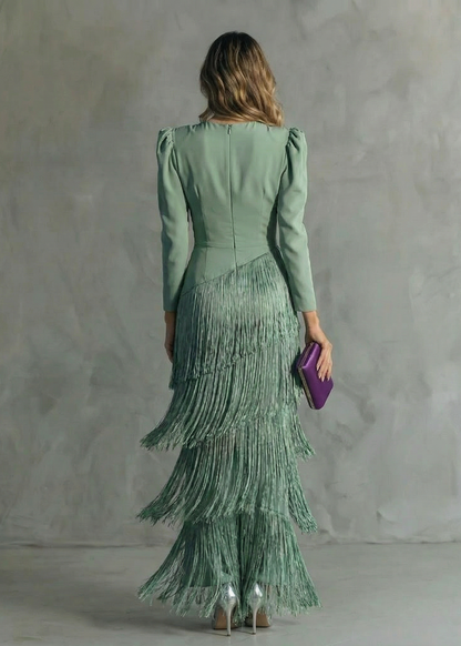 Clara - Robe Élégante à Franges