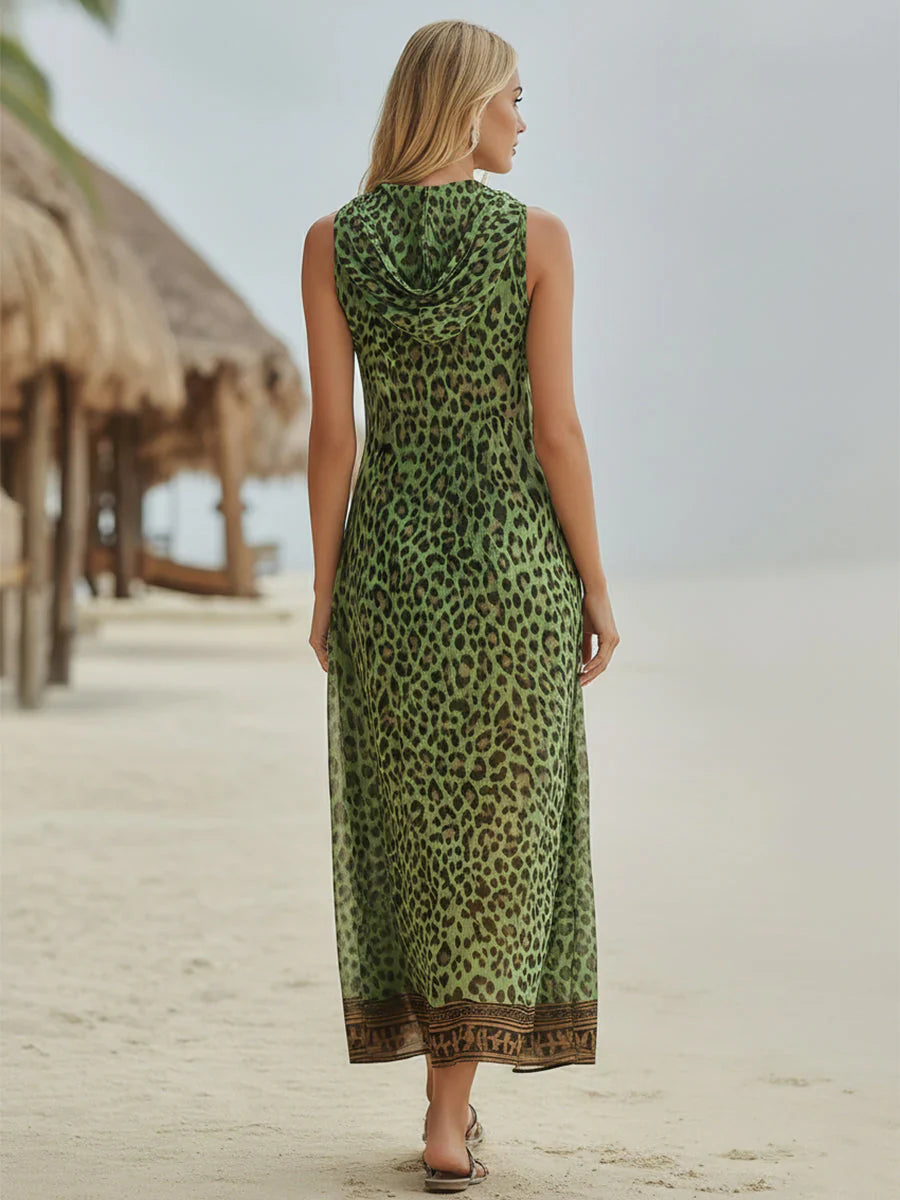 Roaa - Robe bohème léopard élégante